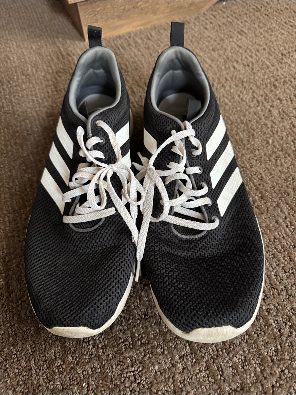 adidas Black and White Athletic Shoes